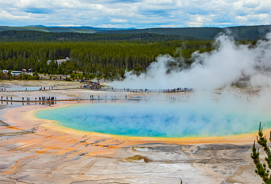 Grand Prismatic Spring from Overlook