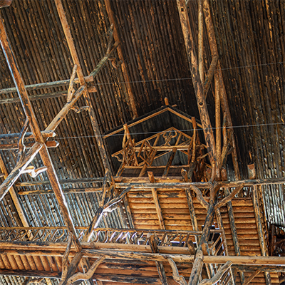 Crow's nest in the Old Faithful Inn