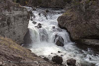 Firehole Falls located near the end of the Firehole River